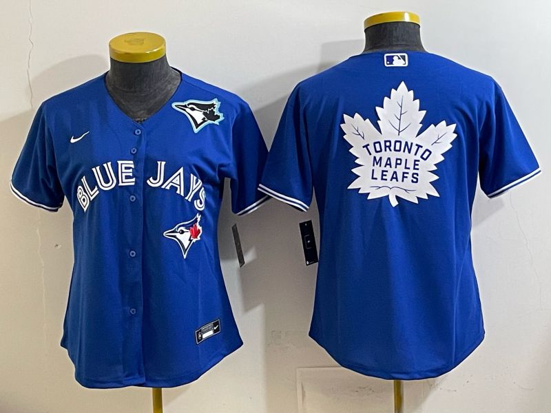 Women 2025 Toronto Blue Jays Blank Blue Game Nike MLB Jersey style 09